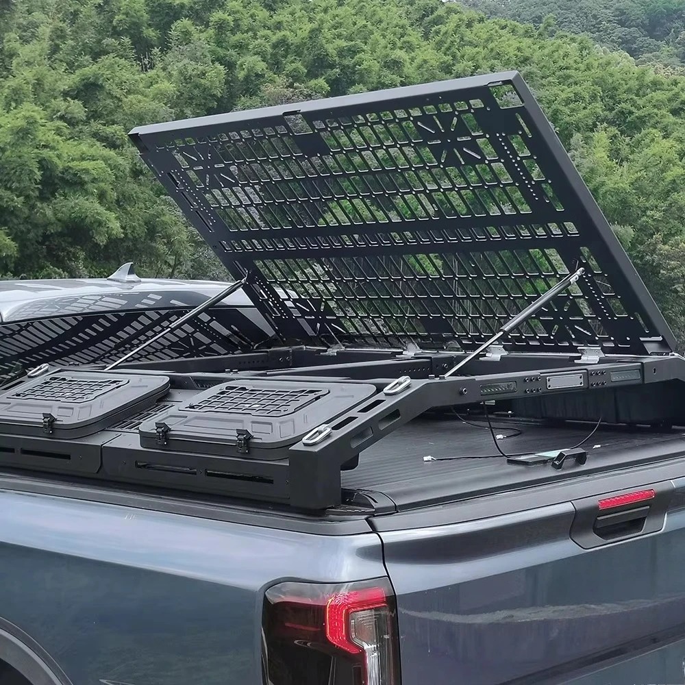 4X4 Offroad Pickup Bed Overhead Anti Room Railings Retrofit Bucket Roll Universal Cross Bars Aluminum Accessories for Roof Rack